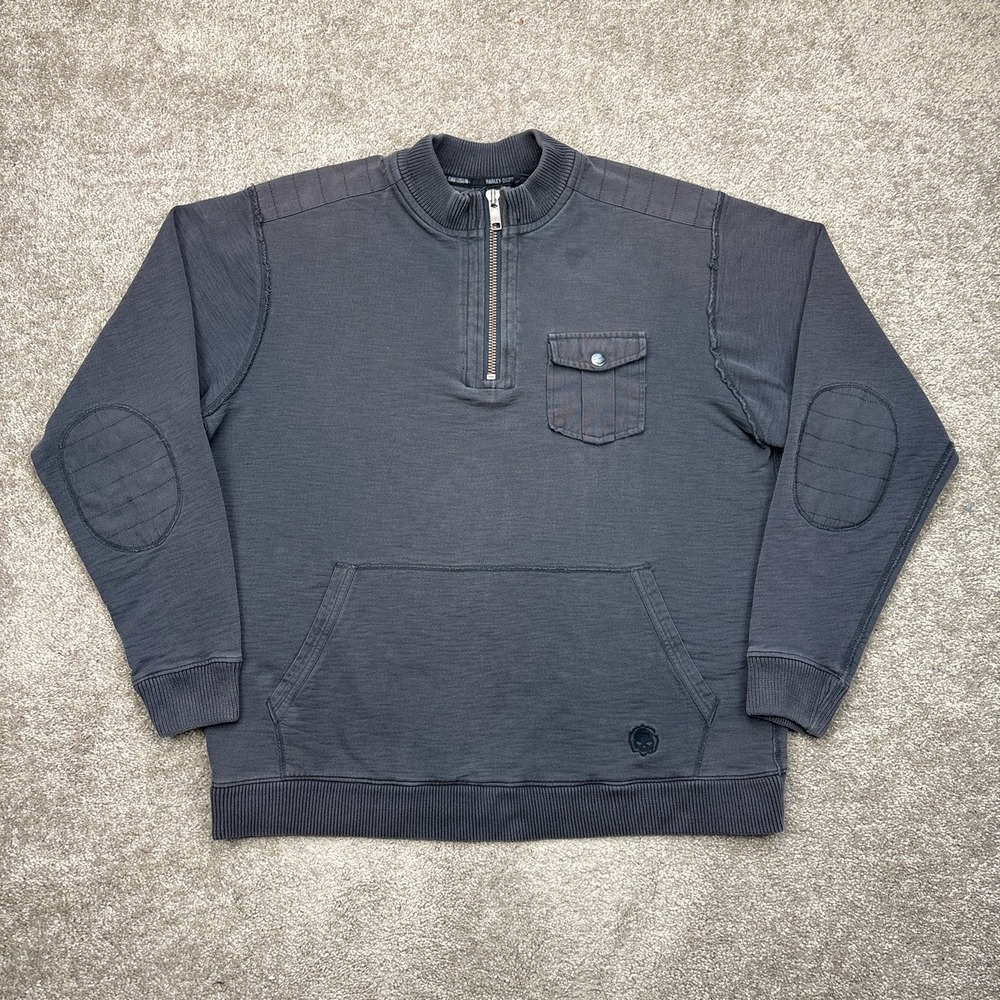 Harley‎ Davidson Skull Quarter Zip Pullover Sweatshirt 2XL